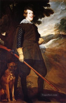  caza lienzo - Felipe IV como cazador retrato Diego Velázquez